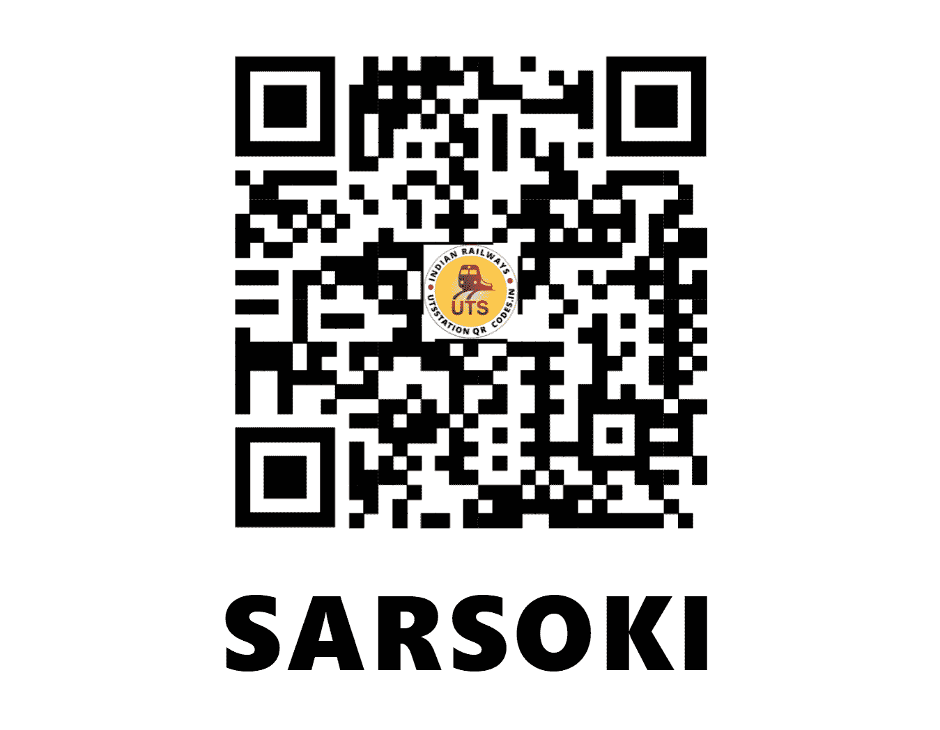 UTS QR Code for SARSOKI - SSKI - NC (UTTAR PRADESH)